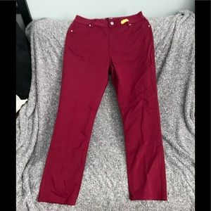 Women’s Burgundy pants. Size 14.  Nygard brand.